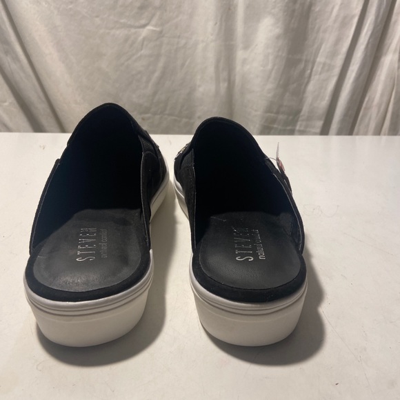 Steven natural comfort black floral fabric slide ons 9.5 NWT - Picture 3 of 6